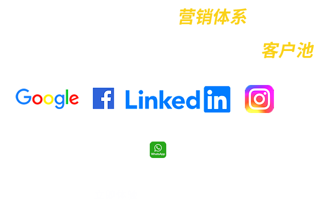 有效采集Google,Facebook,LinkedIn,lnstageram主流社媒联系方式聚合海外亿级企业数据,
帮您主动精准获取有效联系方式,高效触达客户,收获有效询盘。